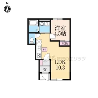 ロメット【102号室】の間取り