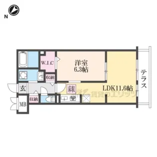 ブランヌーボー【1階】の間取り