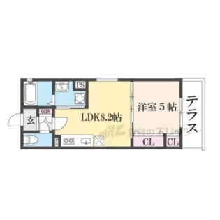 フォレストクリエオーレ城垣町弐番館【1階】の間取り