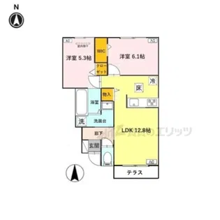 当麻寺MKコート?【1階】の間取り