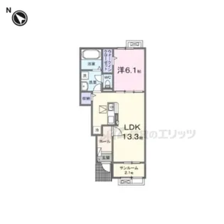 ヴェルデ スリール?【2階】の間取り