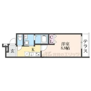 フジパレス忍ケ丘Ⅱ番館【1階】の間取り