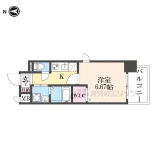 セオリー五条天神川【5階】の間取り