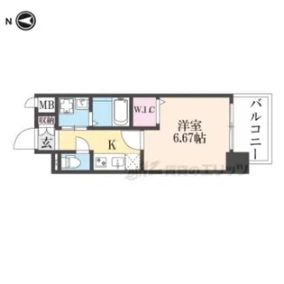 セオリー五条天神川【8階】の間取り