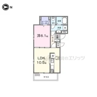 ポルトキアーロ【1階】の間取り