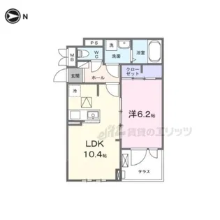 ポルトキアーロ【1階】の間取り