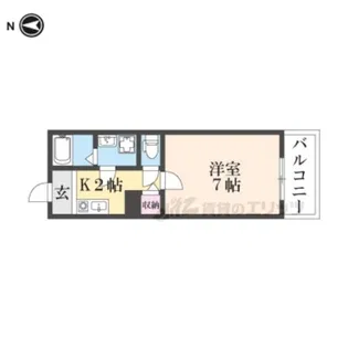 Aria西野大鳥井町【3階】の間取り