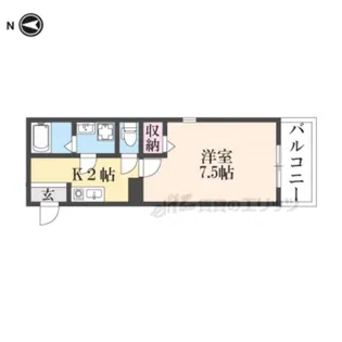 Aria西野大鳥井町【3階】の間取り