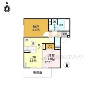 グランナッシム西京極【101号室】の間取り