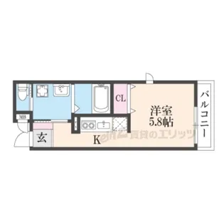 アヴェルーチェ三条堀川【301号室】の間取り