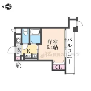 エステムコート京都河原町プレジール【304号室】の間取り