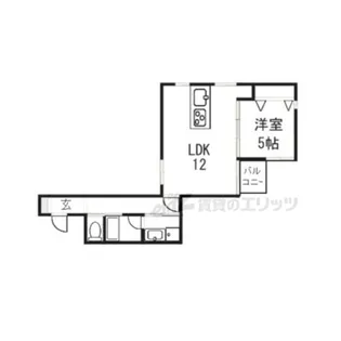 レガリア京都烏丸【201号室】の間取り