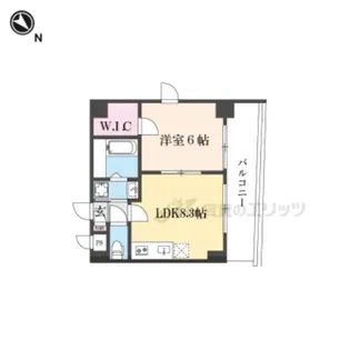 KOHRIN六地蔵【仮)403号室】の間取り
