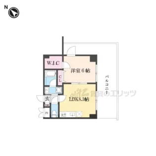 KOHRIN六地蔵【仮)406号室】の間取り