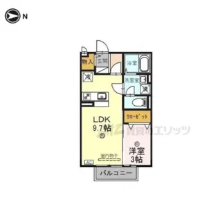 KNKS アダージョ【1階】の間取り