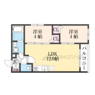 Tio Fleur【201号室】の間取り