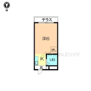 コーポ平城【1F号室】の間取り