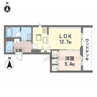 シャーメゾン カルム光月【101号室】の間取り