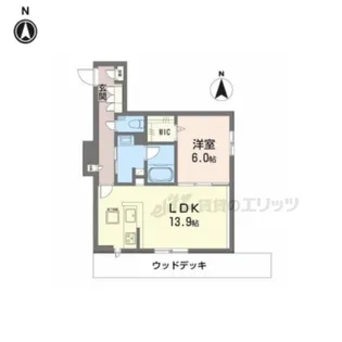 シャーメゾン カルム光月【102号室】の間取り