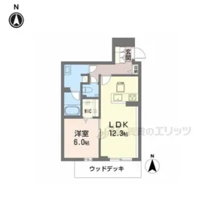 シャーメゾン カルム光月【106号室】の間取り