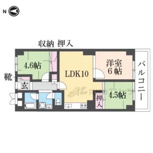 日興橿原スカイマンション【2階】の間取り