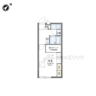 レオパレスマルイトORIGIN【102号室】の間取り