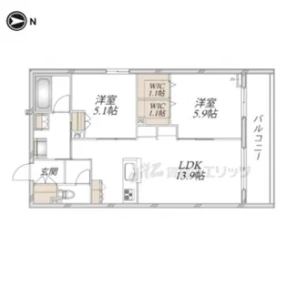 ラ・ポーズ長岡京【204号室】の間取り