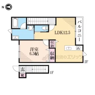 ルースプラトー【203号室】の間取り