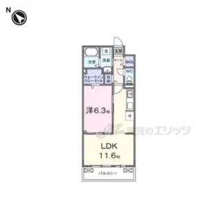 セリオ【303号室】の間取り