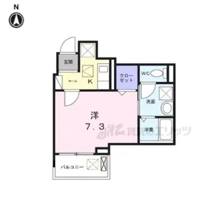 ヒカルサ京都伏見深草【203号室】の間取り