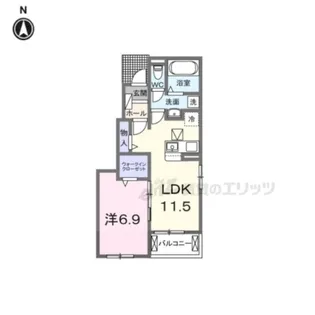 グランシャルム【1階】の間取り