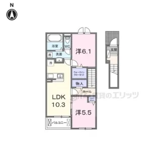 グランシャルム【204号室】の間取り