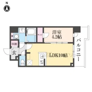 リヴェント尼崎【4階】の間取り
