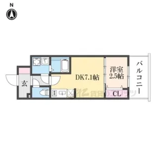 リヴェント尼崎【8階】の間取り