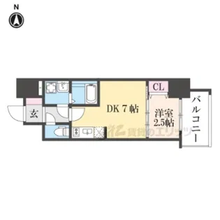 リヴェント尼崎【4階】の間取り