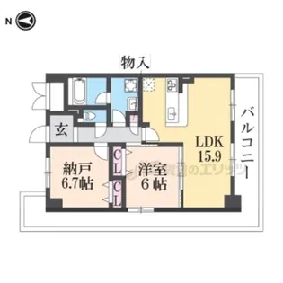 メイプルコート宝塚【3階】の間取り