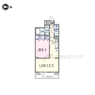 ヒカルサ京都伏見小野【203号室】の間取り