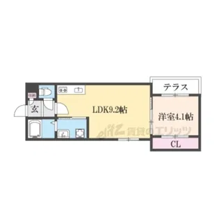 グラン寝屋川【102号室】の間取り