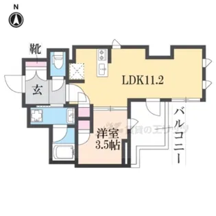 ローレルアイ京都四条大宮【404号室】の間取り