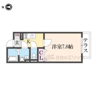 INOVE吉松【102号室】の間取り