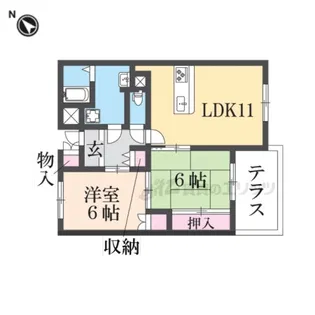 JP京都向島レジデンス【101号室】の間取り