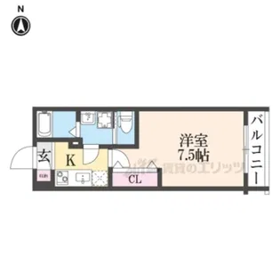 YUMARIN7百万遍【302号室】の間取り