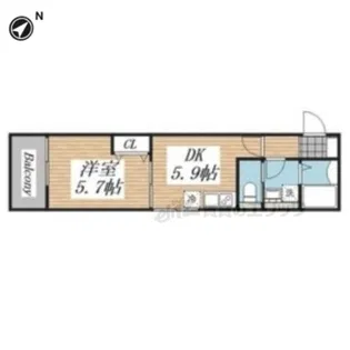 モリエ・上賀茂【104号室】の間取り