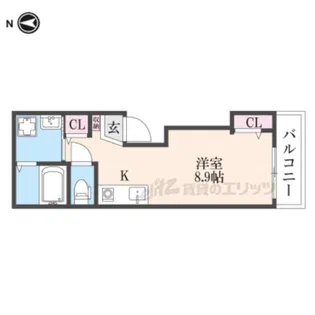 AXISIA尼崎【201号室】の間取り