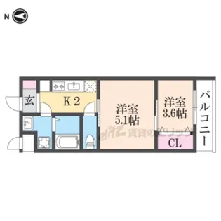 CREST TAPP京都丹波口【503号室】の間取り