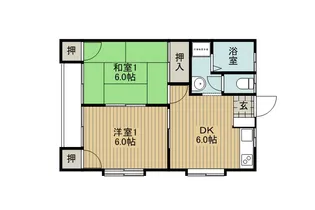 宮川五味コーポ【1階】の間取り