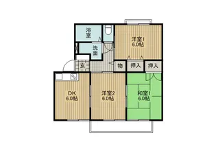 ファミール沖田【1階】の間取り