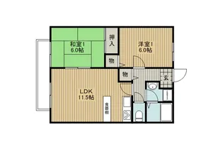 ラフィネ大林【1階】の間取り