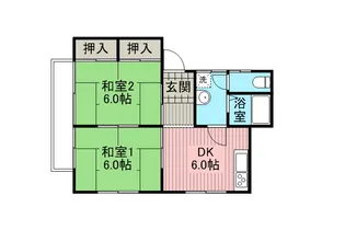 サンライズハイツヤジマ【1階】の間取り
