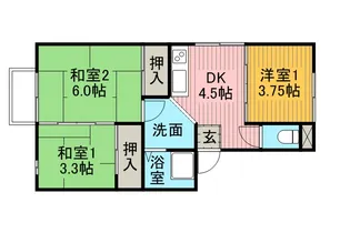 河口ハイツ【2階】の間取り